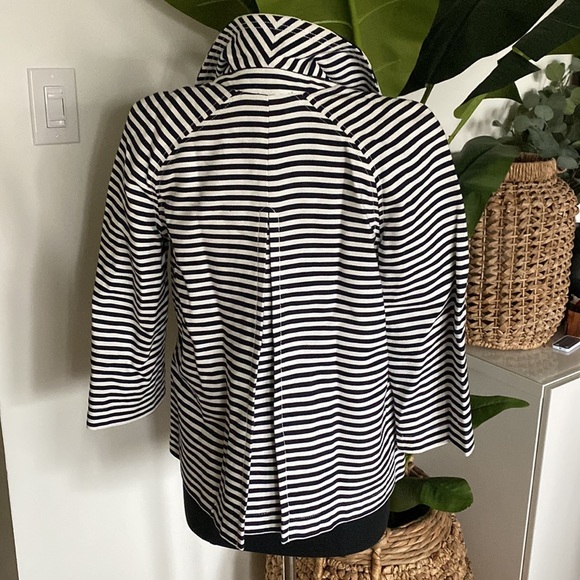 Tommy Hilfiger New Blue White Striped Pea Coat Sailors Jacket Blazer - Picture 10 of 15